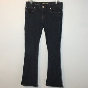 Express Dark Wash Low Rise Boot Cut Jeans